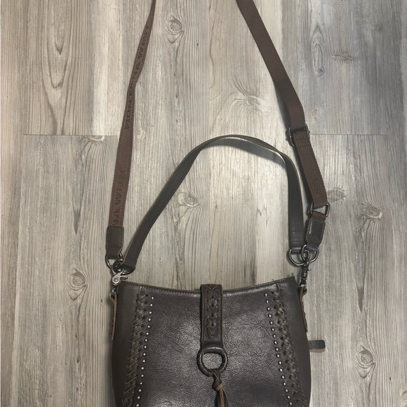 Montana West Soft Leather Brown Western Style/Boho style Satchel/crossbody - Picture 5 of 6